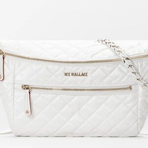 MZ Wallace Pearl Metallic Crosby Crossbody Sling Bag